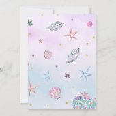 Mermaid Birthday Party under Sea Party Einladung (Rückseite)