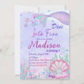 Mermaid Birthday Party under Sea Party Einladung (Vorderseite)