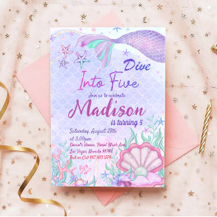 Mermaid Birthday Party under Sea Party Einladung