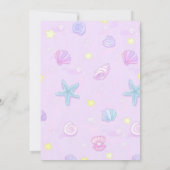 Mermaid Birthday Party under Sea Party Einladung (Rückseite)