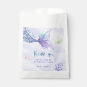 Mermaid Birthday Party Under Sea Vielen Dank Geschenktütchen (Vorderseite)