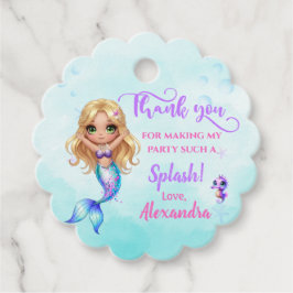 Mermaid Birthday Party - Under the Sea Splish Spla Geschenkanhänger