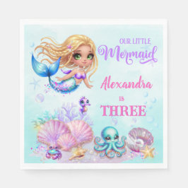 Mermaid Birthday Party - Under the Sea Splish Spla Serviette
