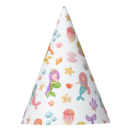 Mermaid Birthday Partyhütchen (Vorderseite)