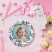 Mermaid Birthday Photo Personalized Pappteller (Party)