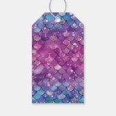 Mermaid Birthday Pink Blue Vielen Dank Geschenkanhänger (Rückseite)