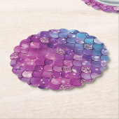 Mermaid Birthday Pink Lila Untersetzer (angewinkelt)