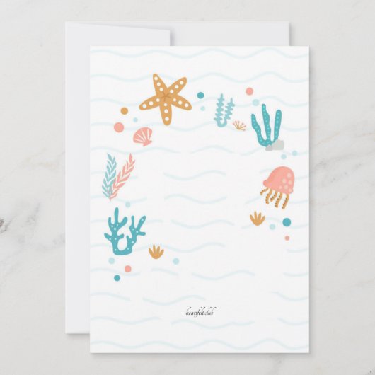 Mermaid Birthday Pool Party Einladung (Rückseite)