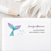 Mermaid Birthday Rücksendeadresse (Insitu)