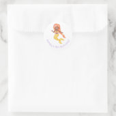 Mermaid Birthday Runder Aufkleber (Tasche)