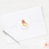 Mermaid Birthday Runder Aufkleber (Umschlag)