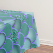 Mermaid Birthday Sea Blue Green Scales Tableclout Tischdecke (Beispiel)