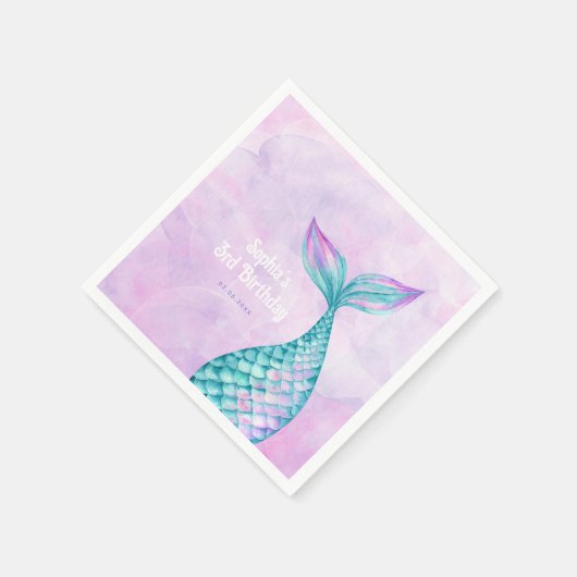 Mermaid Birthday Serviette (Ecke)