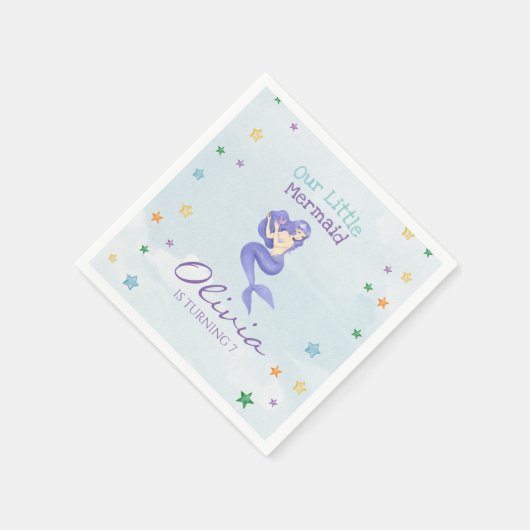 Mermaid Birthday Serviette (Ecke)