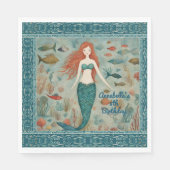 Mermaid Birthday Serviette (Vorderseite)