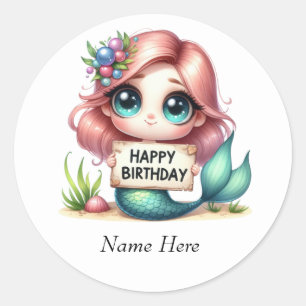 Mermaid Birthday Stickers