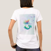 Mermaid Birthday theme add Guest Name T-Shirt (Rückseite)