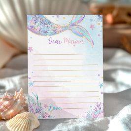 Mermaid Birthday Time Kapsel Message Card Dankeskarte