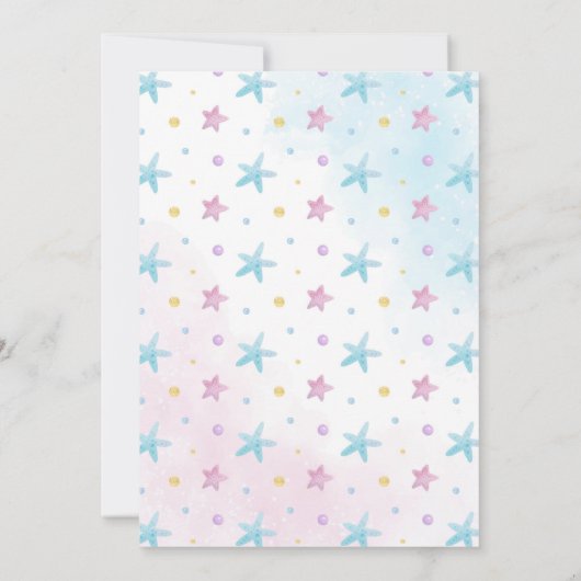 Mermaid Birthday Time Kapsel Message Card Dankeskarte (Rückseite)