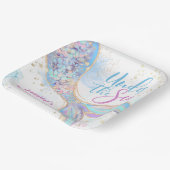 Mermaid Birthday under Sea Blue Paper Teller (Gewinkelt)