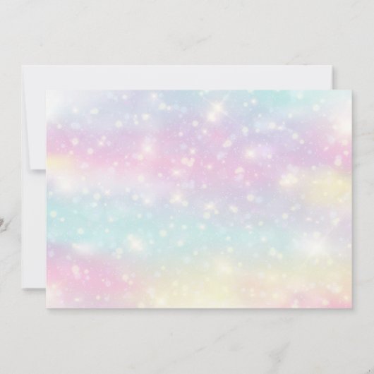 Mermaid Birthday Under Sea Danke Karte (Rückseite)