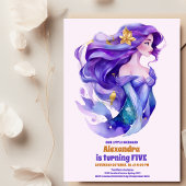 Mermaid Birthday Under Sea Party Einladung