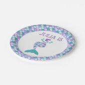 Mermaid Birthday Under Sea Party Pappteller (Schrägansicht)