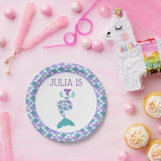 Mermaid Birthday Under Sea Party Pappteller (Party)