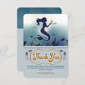Mermaid Birthday Vielen Dank Dankeskarte (Vorne/Hinten)