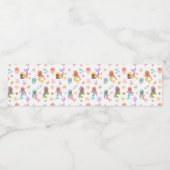 Mermaid Birthday Wasserflaschenetikett (Einzelnes Label)