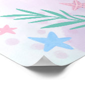 Mermaid Birthday Welcome Poster (Ecke)
