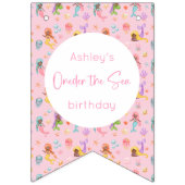 Mermaid Birthday Wimpelkette (Erste Fahne)
