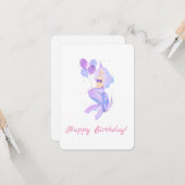 Mermaid Birthday Wises Karte (Vorderseite/Rückseite Beispiel)