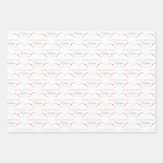 Mermaid Birthday Wrapping Paper Sheets Geschenkpapier Set (Vorderseite 2)