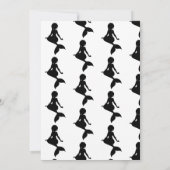 Mermaid Black Birthday Party Danke Einladung (Rückseite)