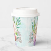 Mermaid (Blonde) in Oyster Muschel Paper Cups Pappbecher (Links)