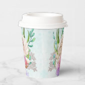 Mermaid (Blonde) in Oyster Muschel Paper Cups Pappbecher (Rechts)