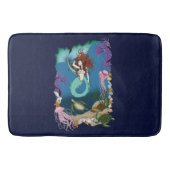 Mermaid Blue Fantasy Friends Badematte (Vorderseite)