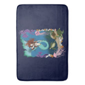 Mermaid Blue Fantasy Friends Badematte (Vorderseite Vertikal)