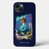 Mermaid Blue Fantasy Friends Case-Mate iPhone Hülle (Rückseite)