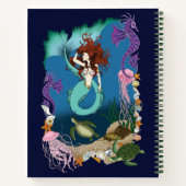 Mermaid Blue Fantasy Friends Notizblock (Rückseite)