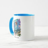 Mermaid Blue Fantasy Friends Tasse (Vorderseite Links)