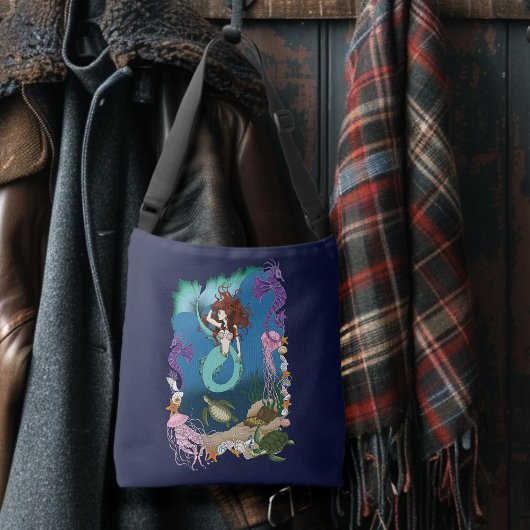 Mermaid Blue Fantasy Friends Tragetaschen Mit Langen Trägern
