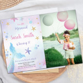 Mermaid Blue Schwanz Under Sea Birthday Einladung