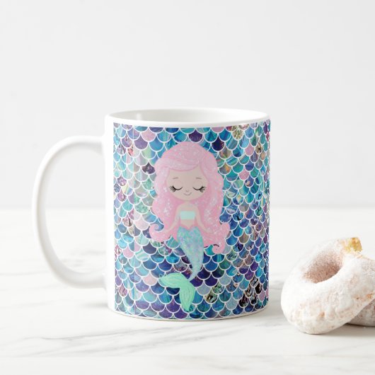 Mermaid Blues Tasse (Mit Donut)