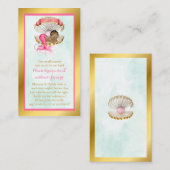 Mermaid Book Request Muscheln American Begleitkarte (Vorne/Hinten)