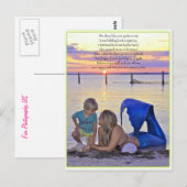 Mermaid & Boy bei der Beach Postcard Postkarte (Vorne/Hinten)