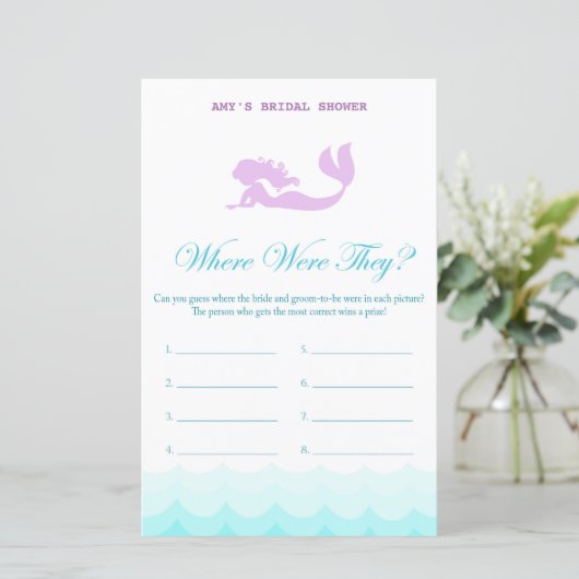 Mermaid Brautparty Game, Polterabend (Stehend Vorderseite)