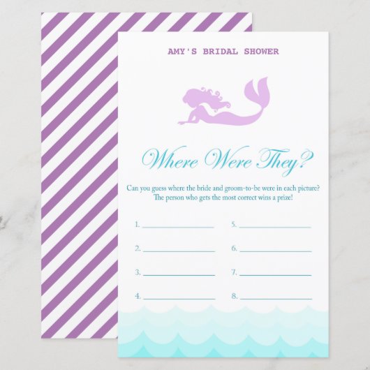 Mermaid Brautparty Game, Polterabend (Vorne/Hinten)