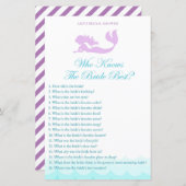 Mermaid Brautparty Game - Wer kennt Bridge Best (Vorne/Hinten)